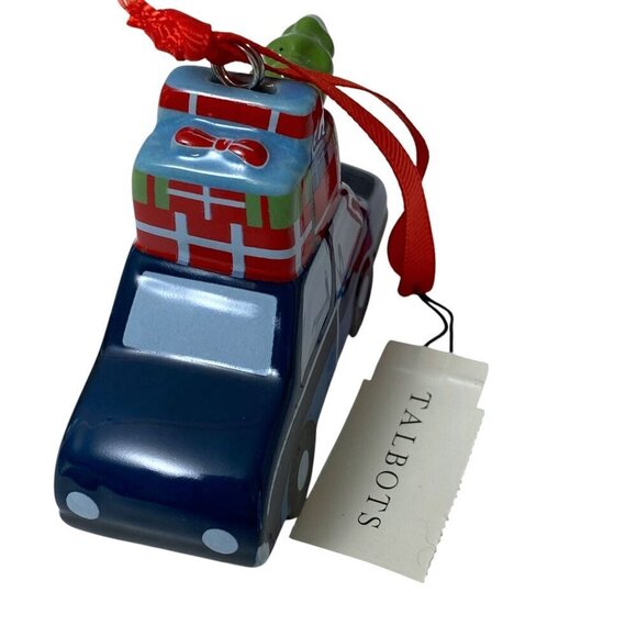 TALBOTS Christmas Ornaments Holiday Car and Dog Ceramic NWT - Picture 3 of 13